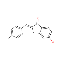 Cc1ccc(/C=C2\Cc3cc(O)ccc3C2=O)cc1 ZINC000588535111