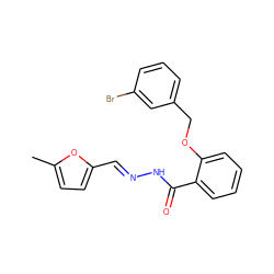 Cc1ccc(/C=N/NC(=O)c2ccccc2OCc2cccc(Br)c2)o1 ZINC000005206059