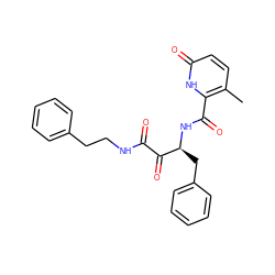 Cc1ccc(=O)[nH]c1C(=O)N[C@@H](Cc1ccccc1)C(=O)C(=O)NCCc1ccccc1 ZINC000040950485