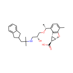 Cc1ccc([C@@H](C)OC[C@H](O)CNC(C)(C)CC2Cc3ccccc3C2)c2c1O[C@@H]1[C@@H](C(=O)O)[C@H]21 ZINC000653830252