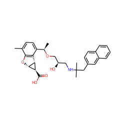 Cc1ccc([C@@H](C)OC[C@H](O)CNC(C)(C)Cc2ccc3ccccc3c2)c2c1O[C@@H]1[C@H]2[C@H]1C(=O)O ZINC000653830232