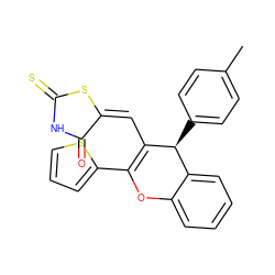 Cc1ccc([C@@H]2C(/C=C3/SC(=S)NC3=O)=C(c3cccs3)Oc3ccccc32)cc1 ZINC000002054397