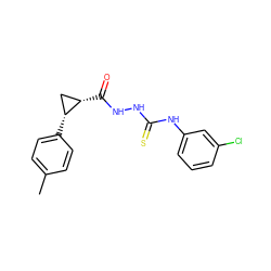 Cc1ccc([C@@H]2C[C@@H]2C(=O)NNC(=S)Nc2cccc(Cl)c2)cc1 ZINC000008685692