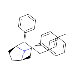 Cc1ccc([C@@H]2C[C@H]3CC[C@@H]([C@@H]2c2ccccc2)N3CCc2ccccc2)cc1 ZINC000026994089