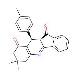 Cc1ccc([C@@H]2C3=C(CC(C)(C)CC3=O)N=C3c4ccccc4C(=O)[C@@H]32)cc1 ZINC000000655648