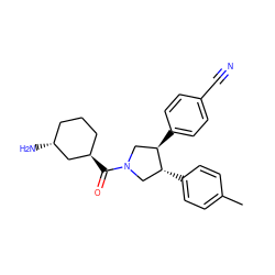 Cc1ccc([C@@H]2CN(C(=O)[C@@H]3CCC[C@@H](N)C3)C[C@H]2c2ccc(C#N)cc2)cc1 ZINC001772584607