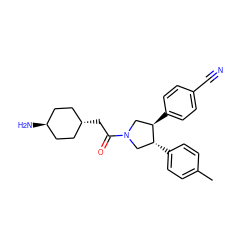 Cc1ccc([C@@H]2CN(C(=O)C[C@H]3CC[C@H](N)CC3)C[C@H]2c2ccc(C#N)cc2)cc1 ZINC001772600221