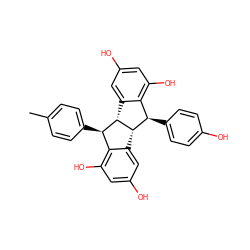 Cc1ccc([C@@H]2c3c(O)cc(O)cc3[C@H]3[C@H](c4ccc(O)cc4)c4c(O)cc(O)cc4[C@@H]23)cc1 ZINC000473088998