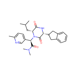 Cc1ccc([C@H](C(=O)N(C)C)N2C(=O)[C@@H](C3Cc4ccccc4C3)NC(=O)[C@H]2CC(C)C)cn1 ZINC000084670464