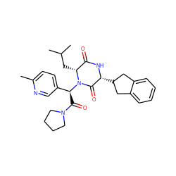 Cc1ccc([C@H](C(=O)N2CCCC2)N2C(=O)[C@@H](C3Cc4ccccc4C3)NC(=O)[C@H]2CC(C)C)cn1 ZINC000084710747