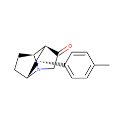 Cc1ccc([C@H]2C[C@H]3CC[C@H]4[C@H]2C(=O)CN43)cc1 ZINC000100846482