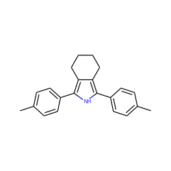 Cc1ccc(-c2[nH]c(-c3ccc(C)cc3)c3c2CCCC3)cc1 ZINC000013835369