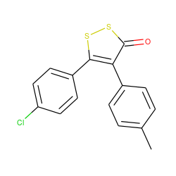 Cc1ccc(-c2c(-c3ccc(Cl)cc3)ssc2=O)cc1 ZINC000040404306