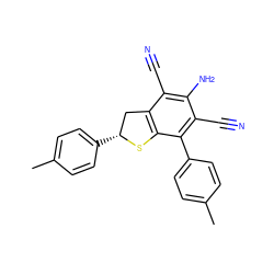 Cc1ccc(-c2c(C#N)c(N)c(C#N)c3c2S[C@H](c2ccc(C)cc2)C3)cc1 ZINC000095603957