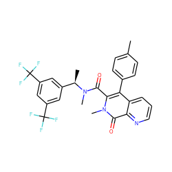 Cc1ccc(-c2c(C(=O)N(C)[C@H](C)c3cc(C(F)(F)F)cc(C(F)(F)F)c3)n(C)c(=O)c3ncccc23)cc1 ZINC000001996441