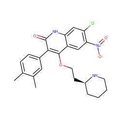 Cc1ccc(-c2c(OCC[C@@H]3CCCCN3)c3cc([N+](=O)[O-])c(Cl)cc3[nH]c2=O)cc1C ZINC000029465953