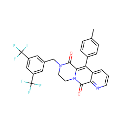 Cc1ccc(-c2c3n(c(=O)c4ncccc24)CCN(Cc2cc(C(F)(F)F)cc(C(F)(F)F)c2)C3=O)cc1 ZINC000027315430