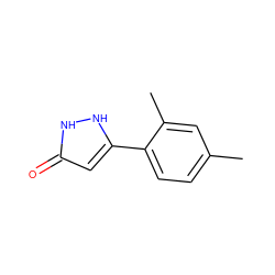 Cc1ccc(-c2cc(=O)[nH][nH]2)c(C)c1 ZINC000000036300