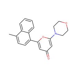 Cc1ccc(-c2cc(=O)cc(N3CCOCC3)o2)c2ccccc12 ZINC000101122245