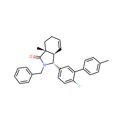 Cc1ccc(-c2cc([C@H]3[C@@H]4C=CCC[C@@]4(C)C(=O)N3Cc3ccccc3)ccc2F)cc1 ZINC000013662040