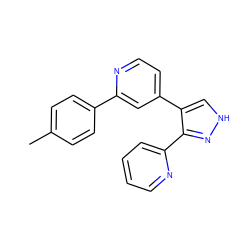 Cc1ccc(-c2cc(-c3c[nH]nc3-c3ccccn3)ccn2)cc1 ZINC000013684406