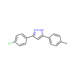 Cc1ccc(-c2cc(-c3ccc(Cl)cc3)n[nH]2)cc1 ZINC000095094730