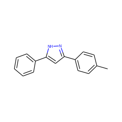 Cc1ccc(-c2cc(-c3ccccc3)[nH]n2)cc1 ZINC000040810728