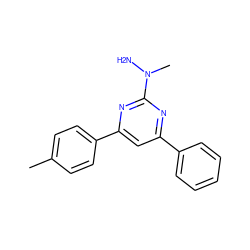 Cc1ccc(-c2cc(-c3ccccc3)nc(N(C)N)n2)cc1 ZINC000000273024