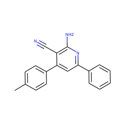 Cc1ccc(-c2cc(-c3ccccc3)nc(N)c2C#N)cc1 ZINC000019818501