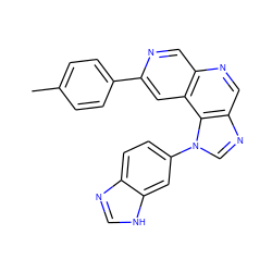 Cc1ccc(-c2cc3c(cn2)ncc2ncn(-c4ccc5nc[nH]c5c4)c23)cc1 ZINC001772579691