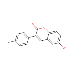 Cc1ccc(-c2cc3cc(O)ccc3oc2=O)cc1 ZINC000072124352