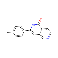 Cc1ccc(-c2cc3cnccc3c(=O)[nH]2)cc1 ZINC000146106202