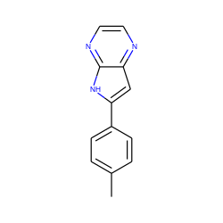 Cc1ccc(-c2cc3nccnc3[nH]2)cc1 ZINC000101251829