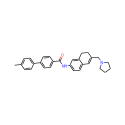 Cc1ccc(-c2ccc(C(=O)Nc3ccc4c(c3)CCC(CN3CCCC3)=C4)cc2)cc1 ZINC000072118428