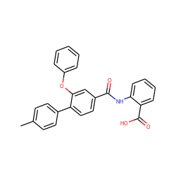 Cc1ccc(-c2ccc(C(=O)Nc3ccccc3C(=O)O)cc2Oc2ccccc2)cc1 ZINC000013611200