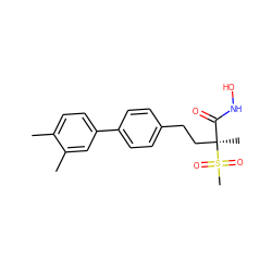 Cc1ccc(-c2ccc(CC[C@@](C)(C(=O)NO)S(C)(=O)=O)cc2)cc1C ZINC000169708130