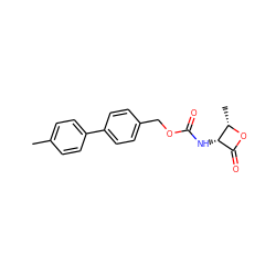 Cc1ccc(-c2ccc(COC(=O)N[C@H]3C(=O)O[C@H]3C)cc2)cc1 ZINC000299837692