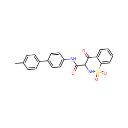 Cc1ccc(-c2ccc(NC(=O)C3NS(=O)(=O)c4ccccc4C3=O)cc2)cc1 ZINC000101331183