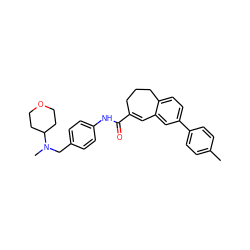 Cc1ccc(-c2ccc3c(c2)C=C(C(=O)Nc2ccc(CN(C)C4CCOCC4)cc2)CCC3)cc1 ZINC000013527118