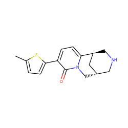 Cc1ccc(-c2ccc3n(c2=O)C[C@H]2CNC[C@H]3C2)s1 ZINC000101043305