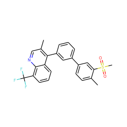 Cc1ccc(-c2cccc(-c3c(C)cnc4c(C(F)(F)F)cccc34)c2)cc1S(C)(=O)=O ZINC000049793110