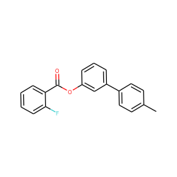 Cc1ccc(-c2cccc(OC(=O)c3ccccc3F)c2)cc1 ZINC000000354428