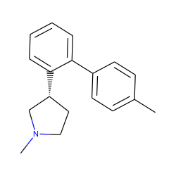 Cc1ccc(-c2ccccc2[C@@H]2CCN(C)C2)cc1 ZINC000096175934