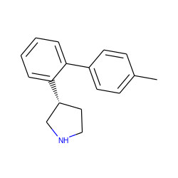 Cc1ccc(-c2ccccc2[C@@H]2CCNC2)cc1 ZINC000096175932