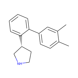 Cc1ccc(-c2ccccc2[C@@H]2CCNC2)cc1C ZINC000096175938