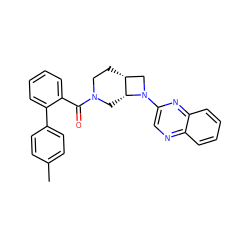 Cc1ccc(-c2ccccc2C(=O)N2CC[C@@H]3CN(c4cnc5ccccc5n4)[C@@H]3C2)cc1 ZINC000116824889