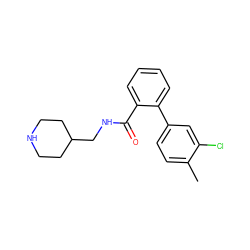 Cc1ccc(-c2ccccc2C(=O)NCC2CCNCC2)cc1Cl ZINC000049035872