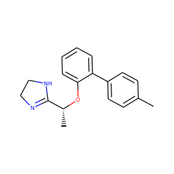 Cc1ccc(-c2ccccc2O[C@H](C)C2=NCCN2)cc1 ZINC000013585577