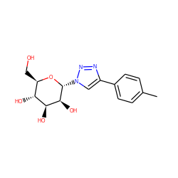 Cc1ccc(-c2cn([C@H]3O[C@H](CO)[C@@H](O)[C@H](O)[C@@H]3O)nn2)cc1 ZINC000073402673