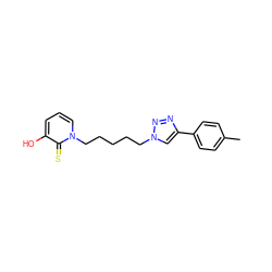 Cc1ccc(-c2cn(CCCCCn3cccc(O)c3=S)nn2)cc1 ZINC000103255701